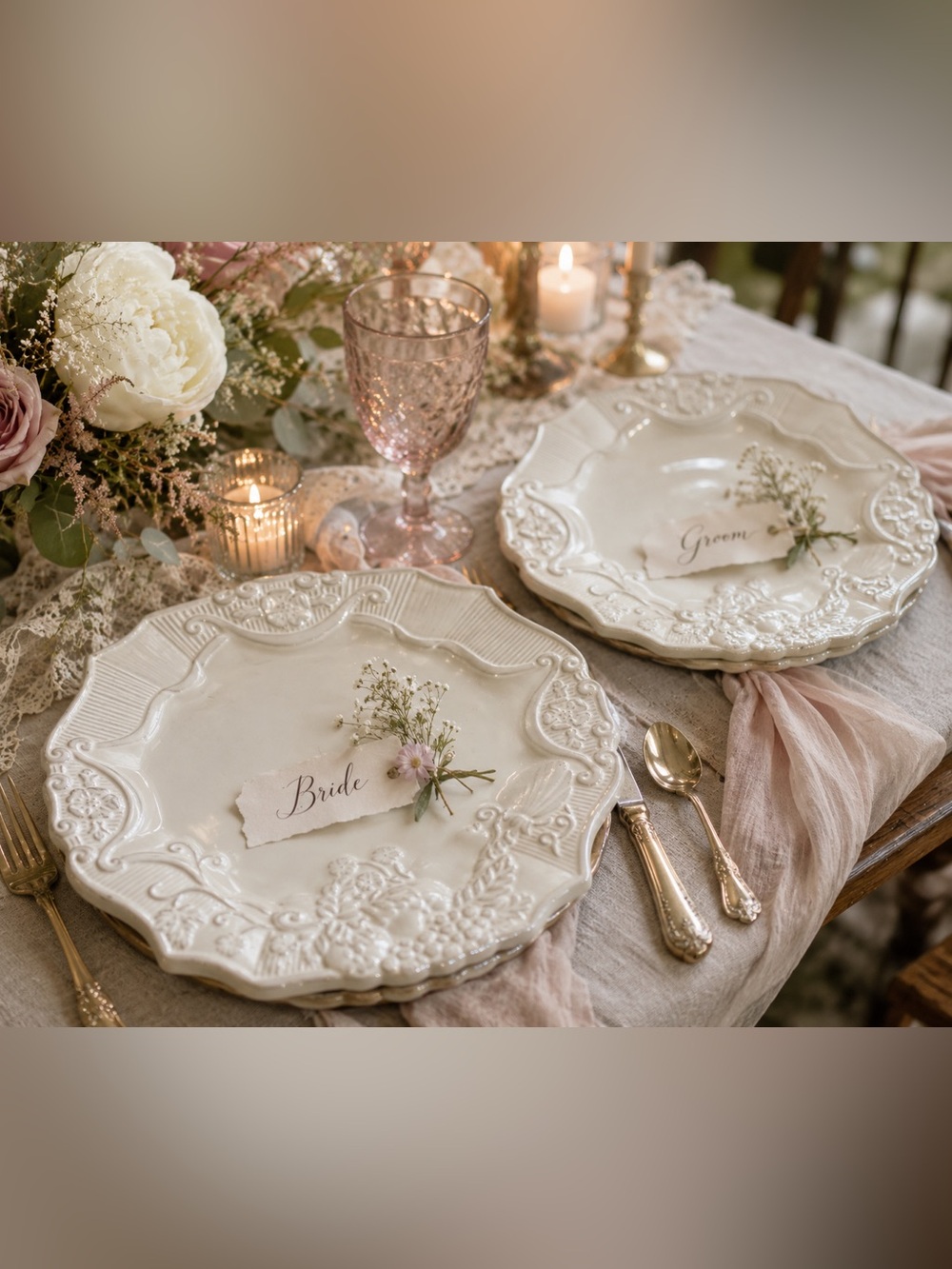 Set of 2 Jane Seymour Serenade Dinner Plates